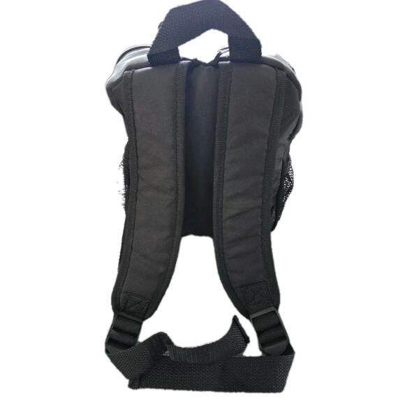 Jeep Mini Backpack In Black/Gray/White W/Logo, 2 Zip Compartments, 2 Mesh Sides - Picture 3 of 11